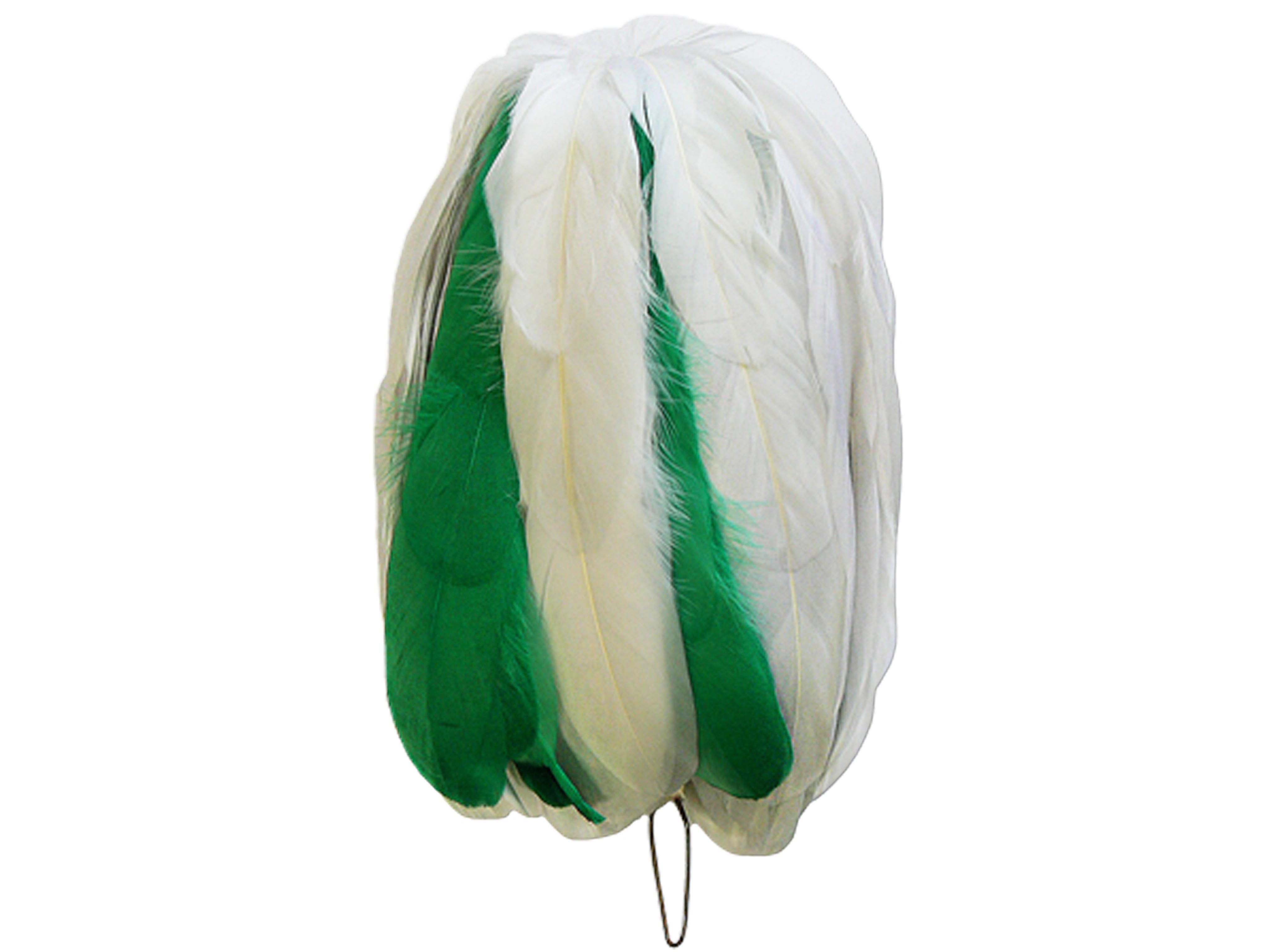 Federnbusch hängend 1-23-240-821, Federnhöhe ca. 40 cm weiß und grün Federnbusch hängend 1-23-240-821, Federnhöhe ca. 40 cm weiß und grün