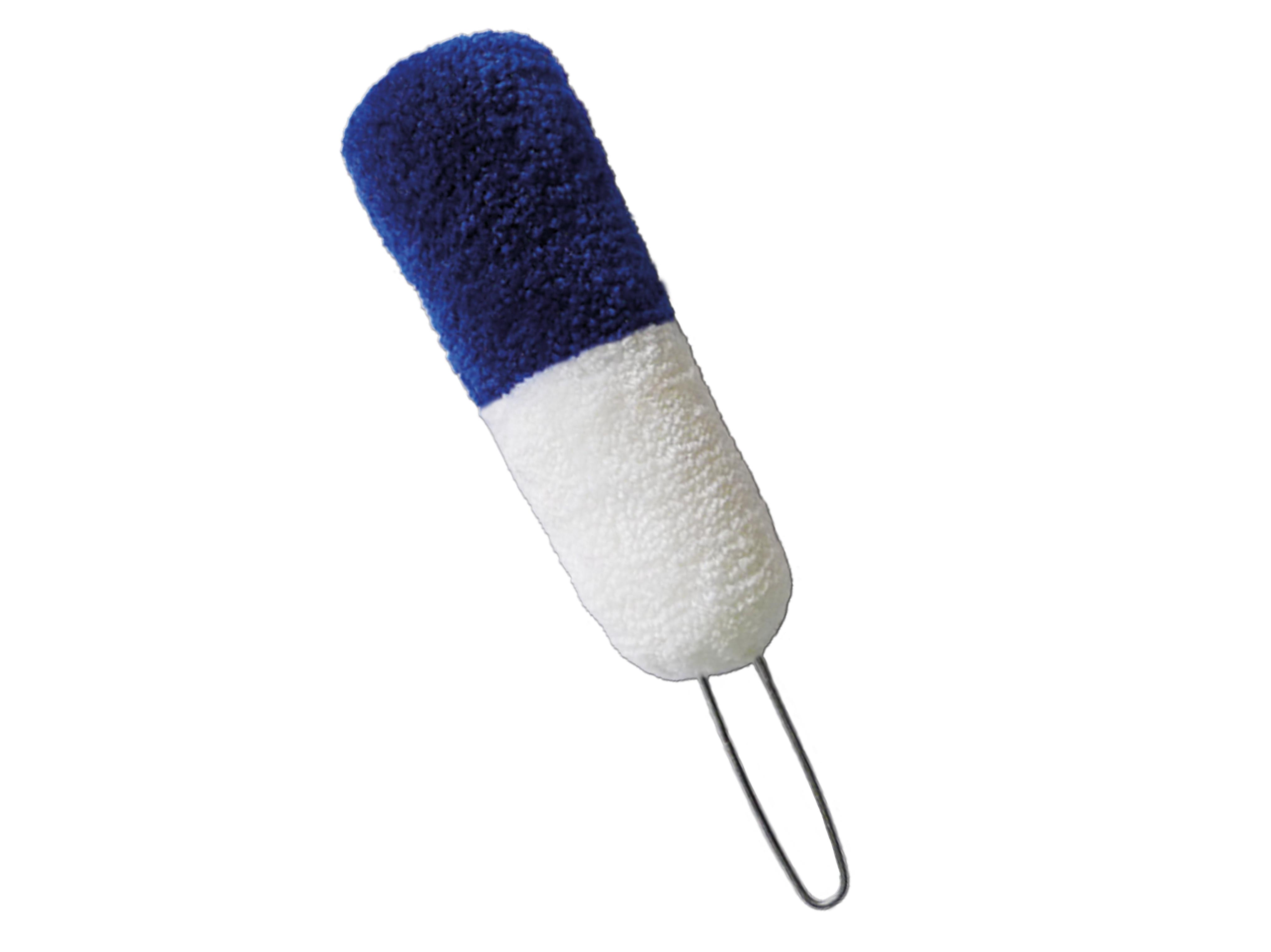 Tschakostutzen 1-22-004-821, Wolle blau und weiß, Stutzenlänge 21 cm Tschakostutzen 1-22-004-821, Wolle blau und weiß, Stutzenlänge 21 cm