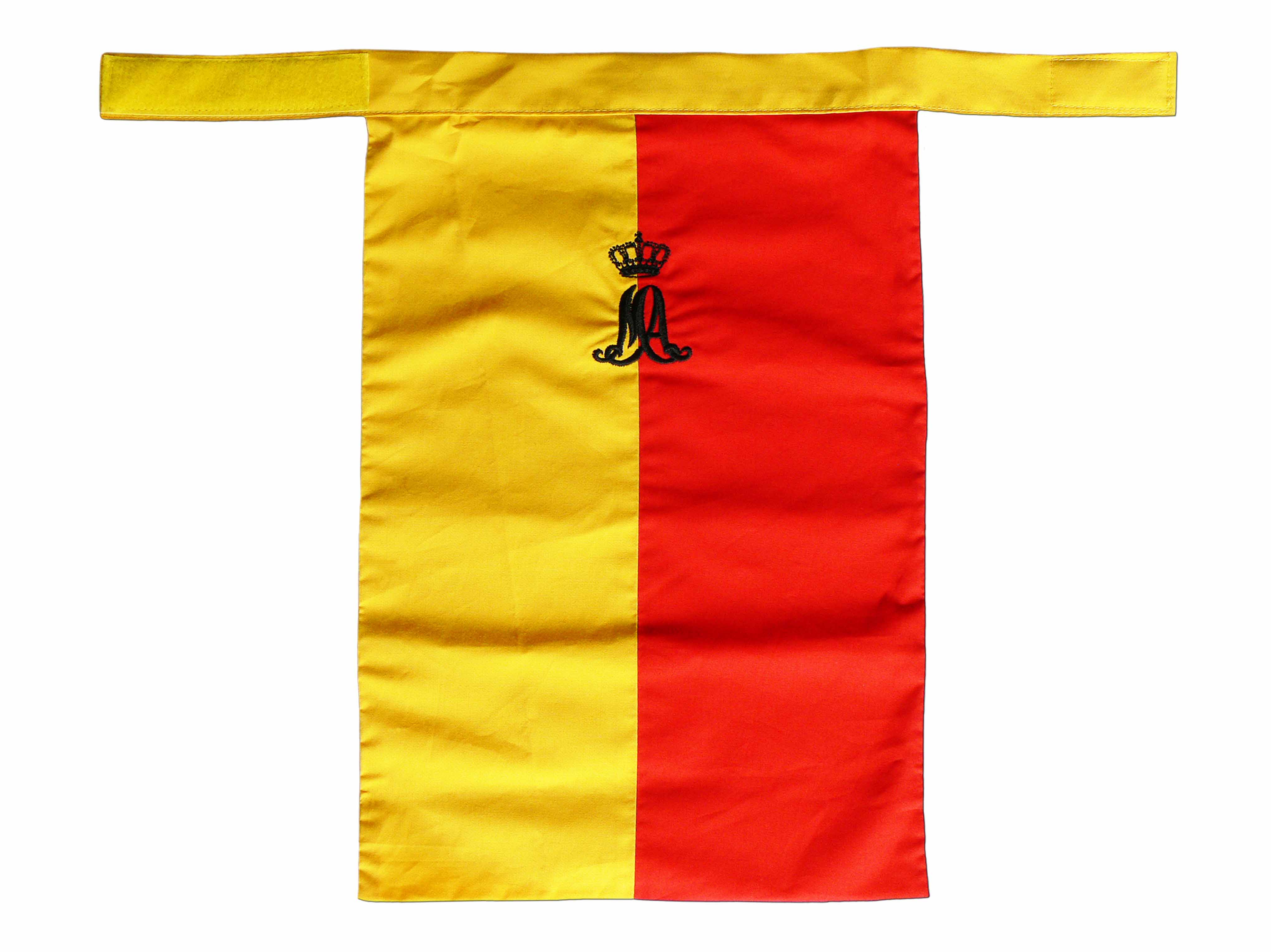 Halstuch Niederlande gelb und rot mit Wappen Halstuch Niederlande gelb und rot mit Wappen