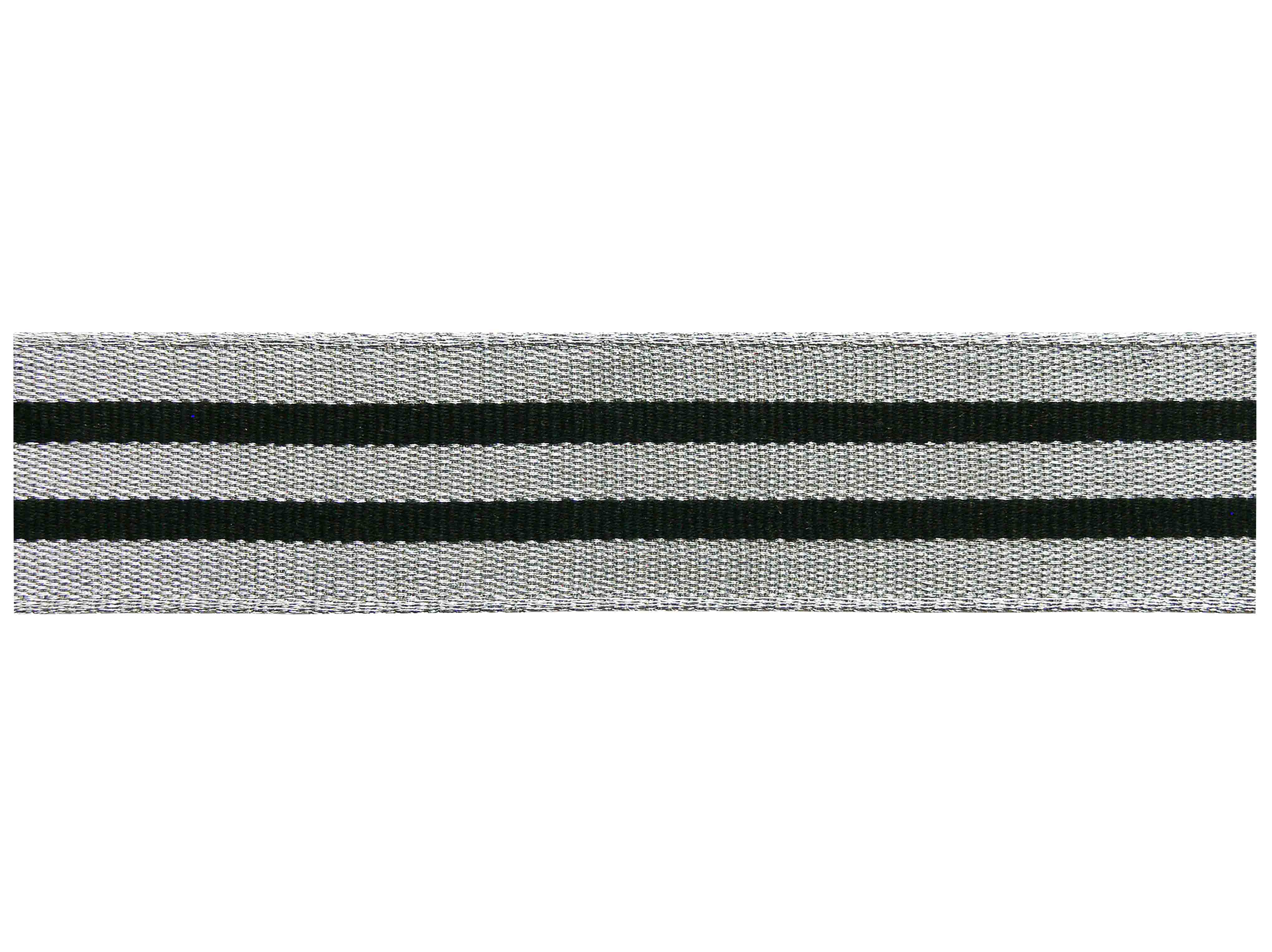 Bande de liaison en aluminium couleur argentée avec 2 bandes noires 43 mm Bande de liaison en aluminium couleur argentée avec 2 bandes noires 43 mm