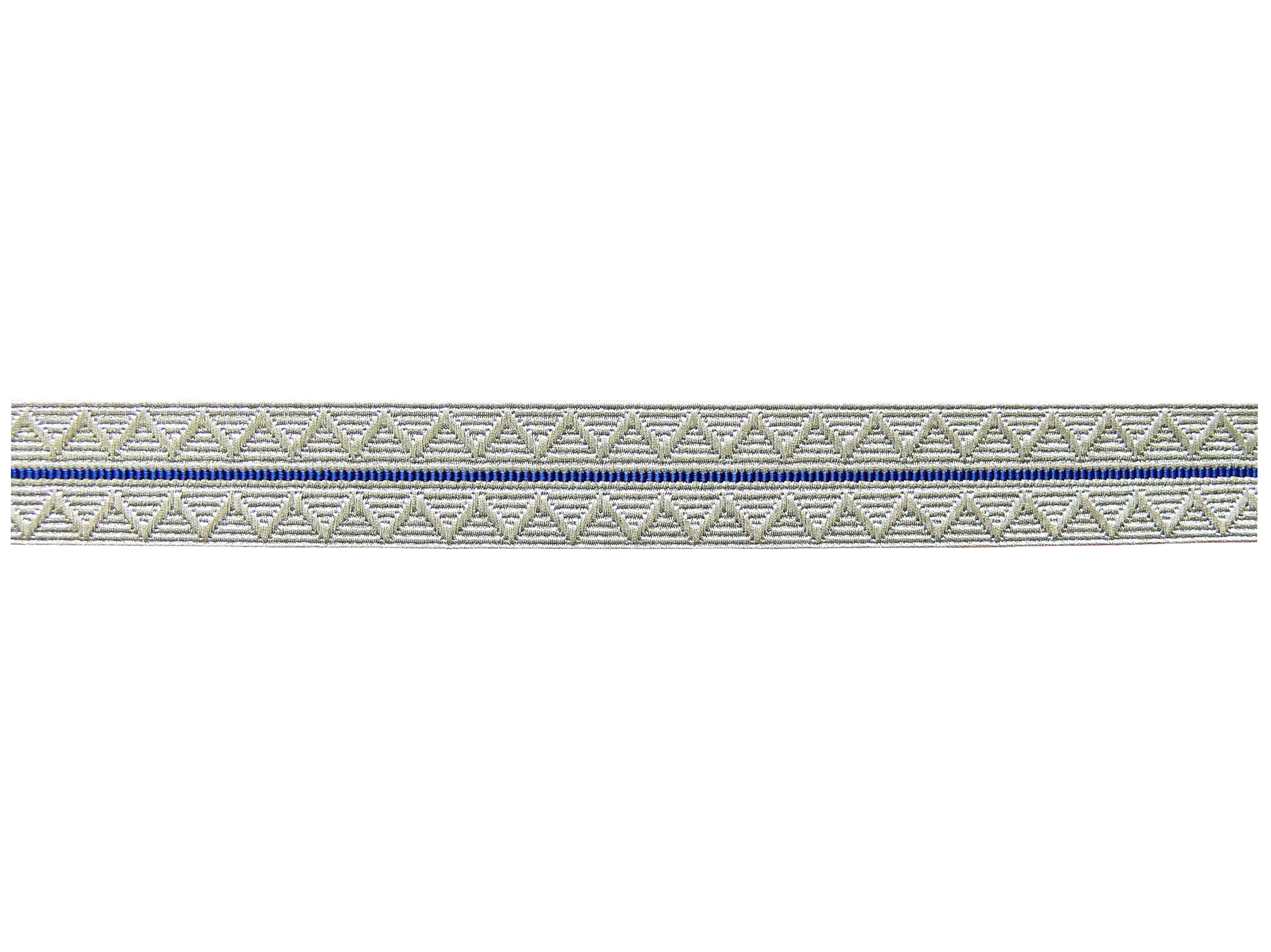 Tresse aluminium colorée avec des rayures bleues de 21 mm Tresse aluminium colorée avec des rayures bleues de 21 mm