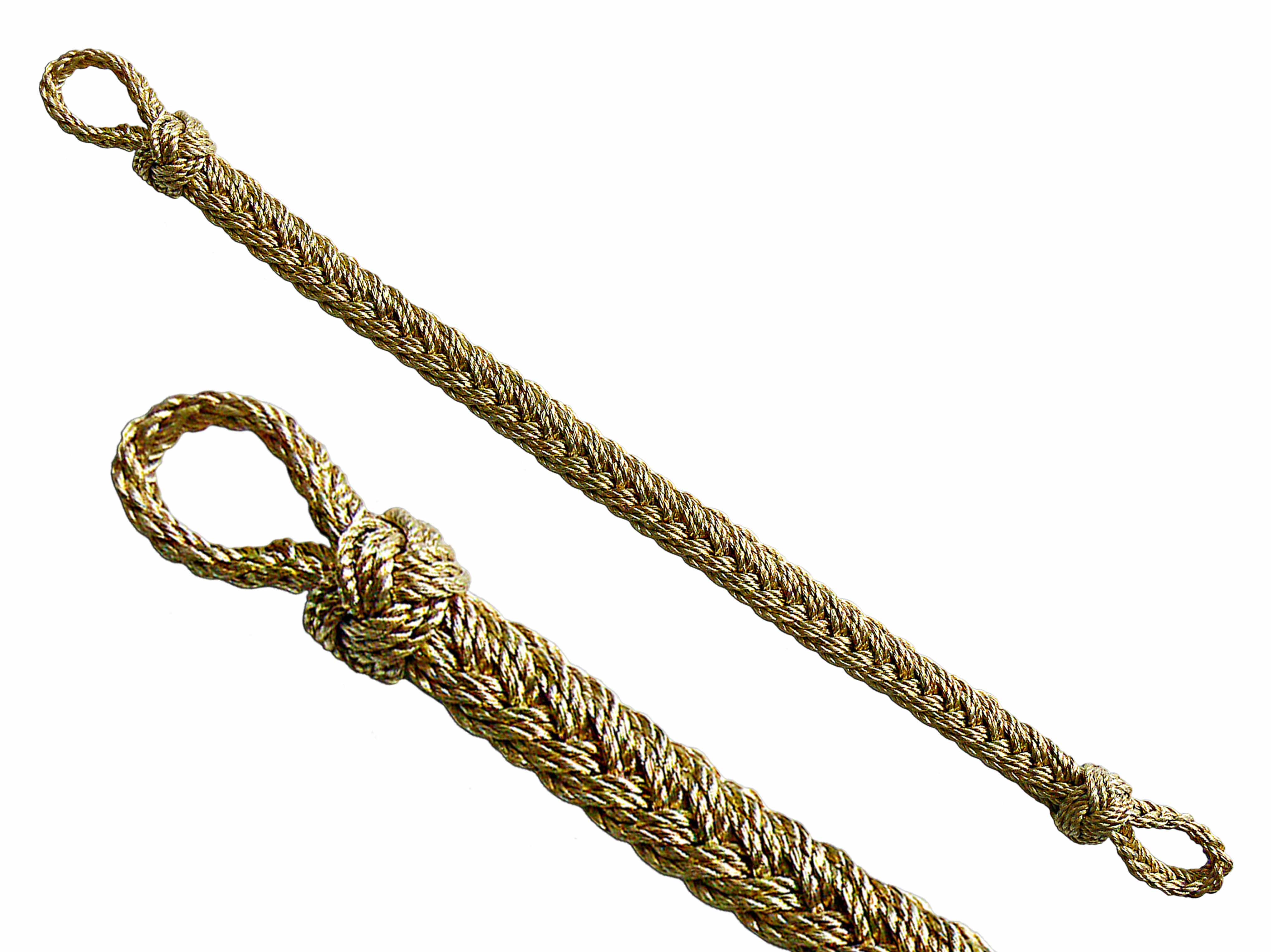 Tresse de bonnet Suède dorée Tresse de bonnet Suède dorée