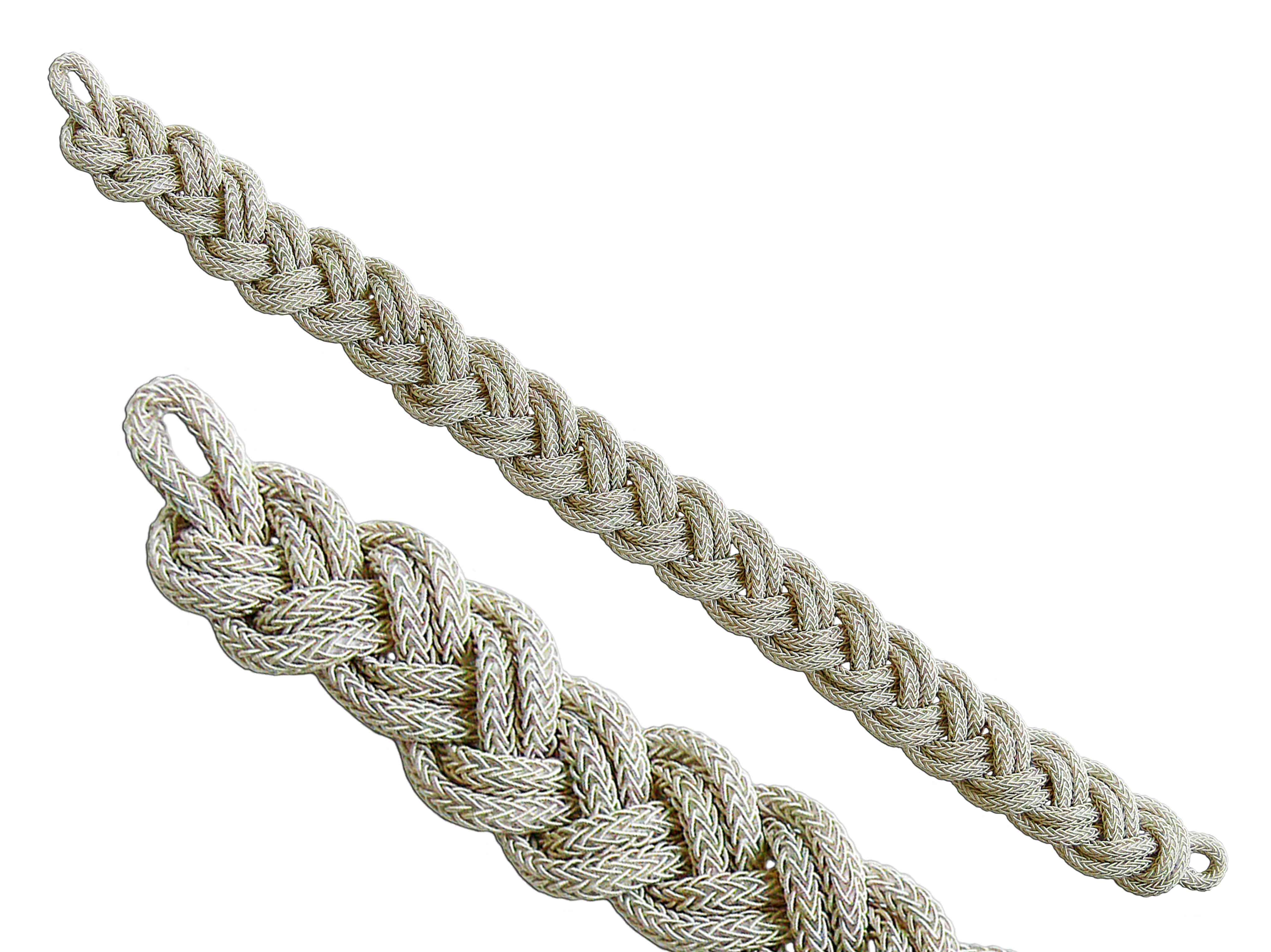 Tresse de bonnet en argent Tresse de bonnet en argent