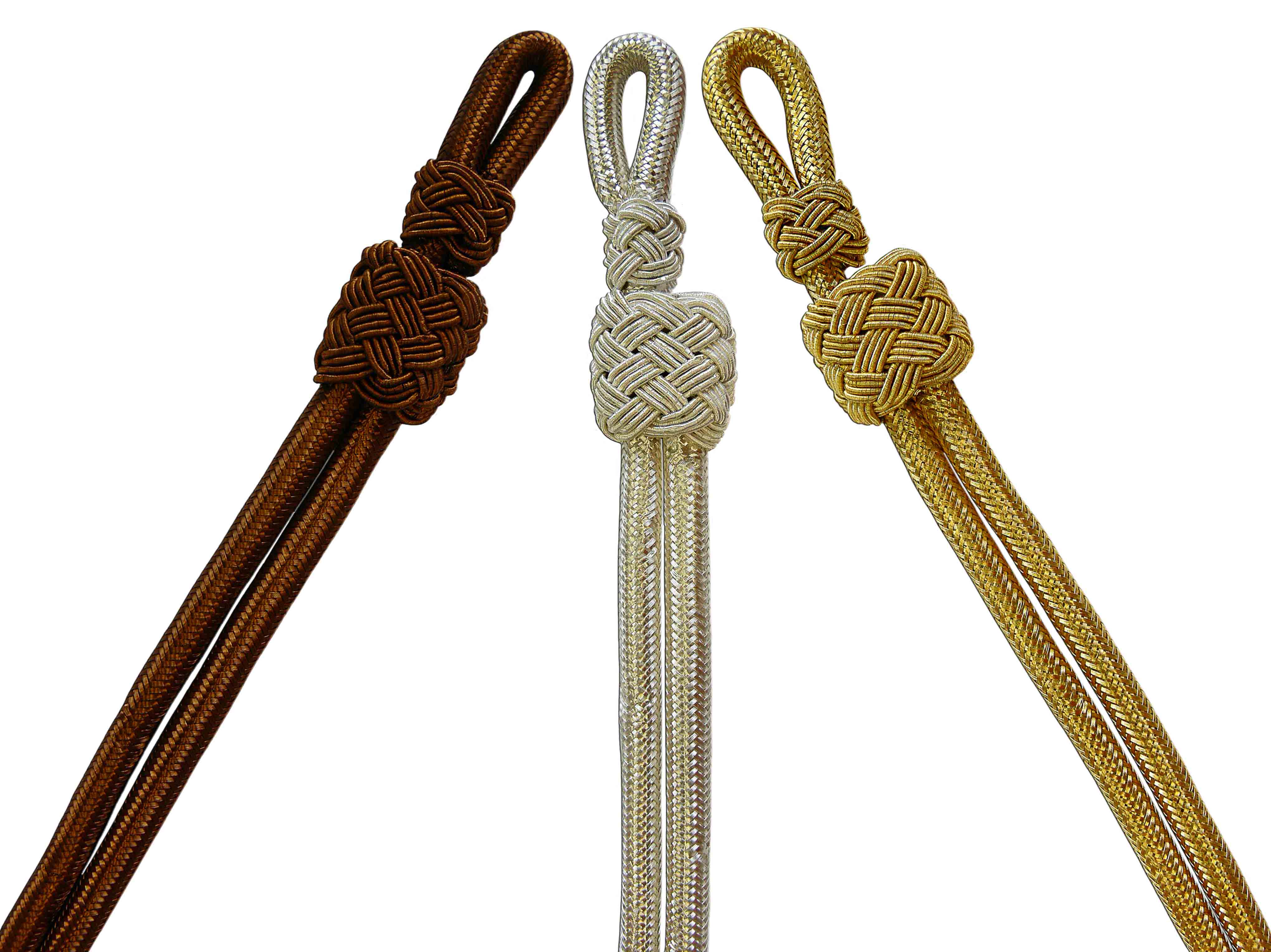 Cordon de chapeau l'armée Belgique bronze, argent et or Cordon de chapeau l'armée Belgique bronze, argent et or