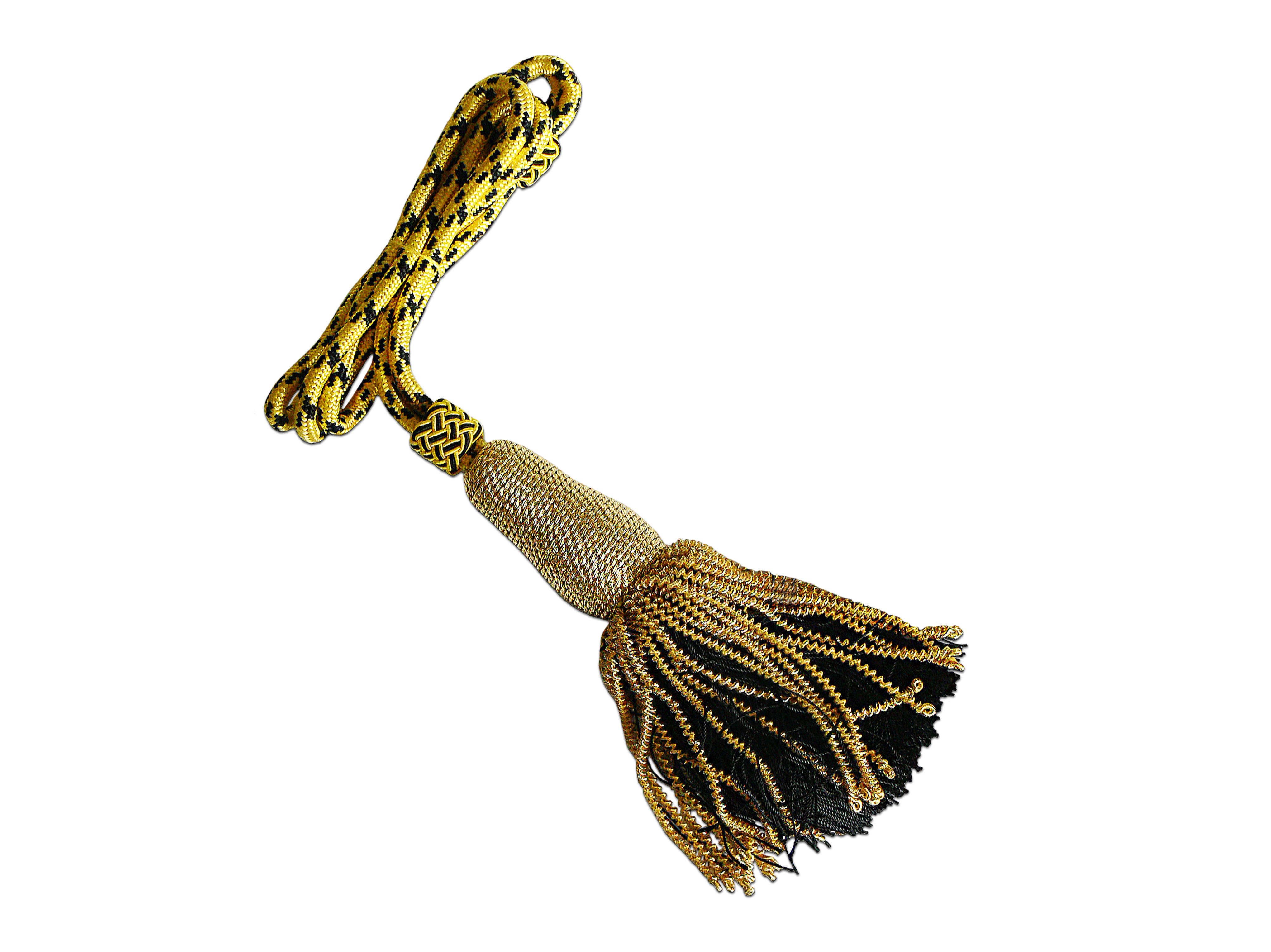 Portepee offen gold- und schwarzfarbig Portepee offen gold- und schwarzfarbig