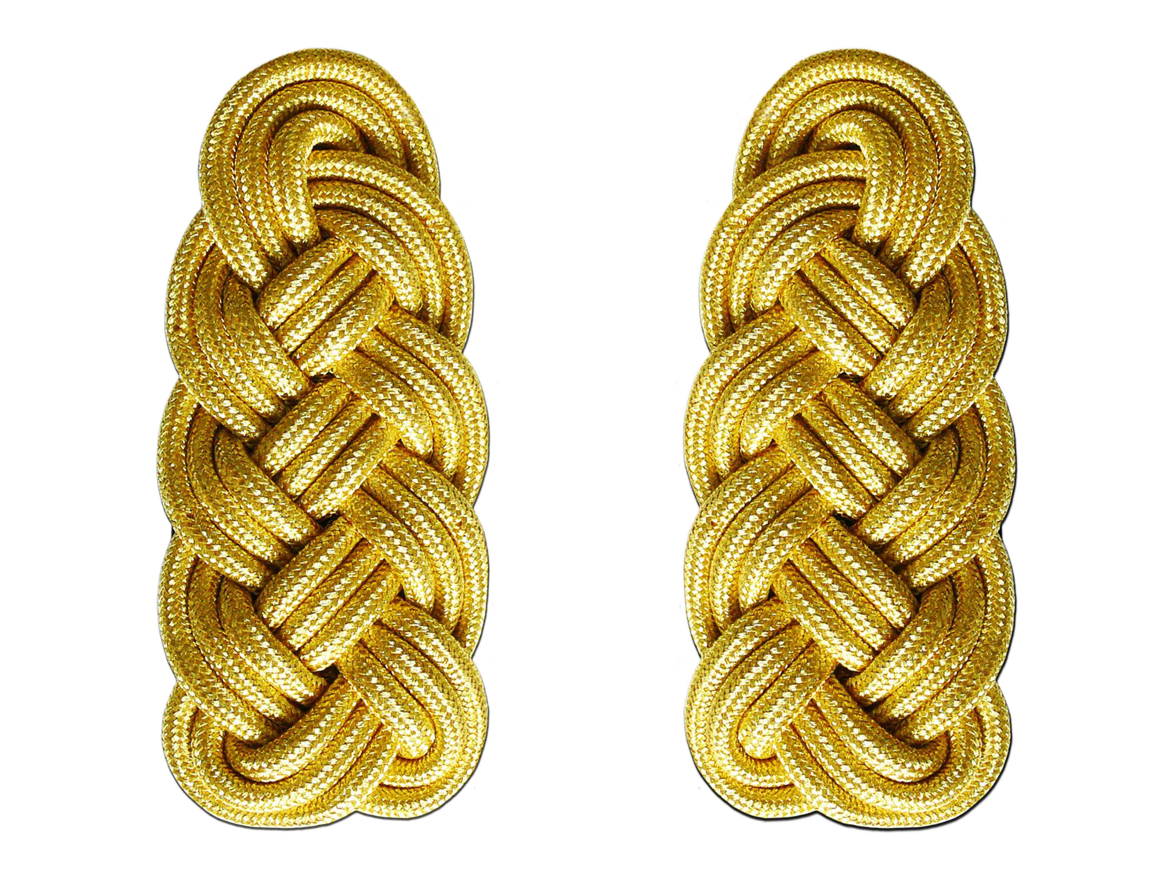 Shoulder epaulettes in gold color Shoulder epaulettes in gold color