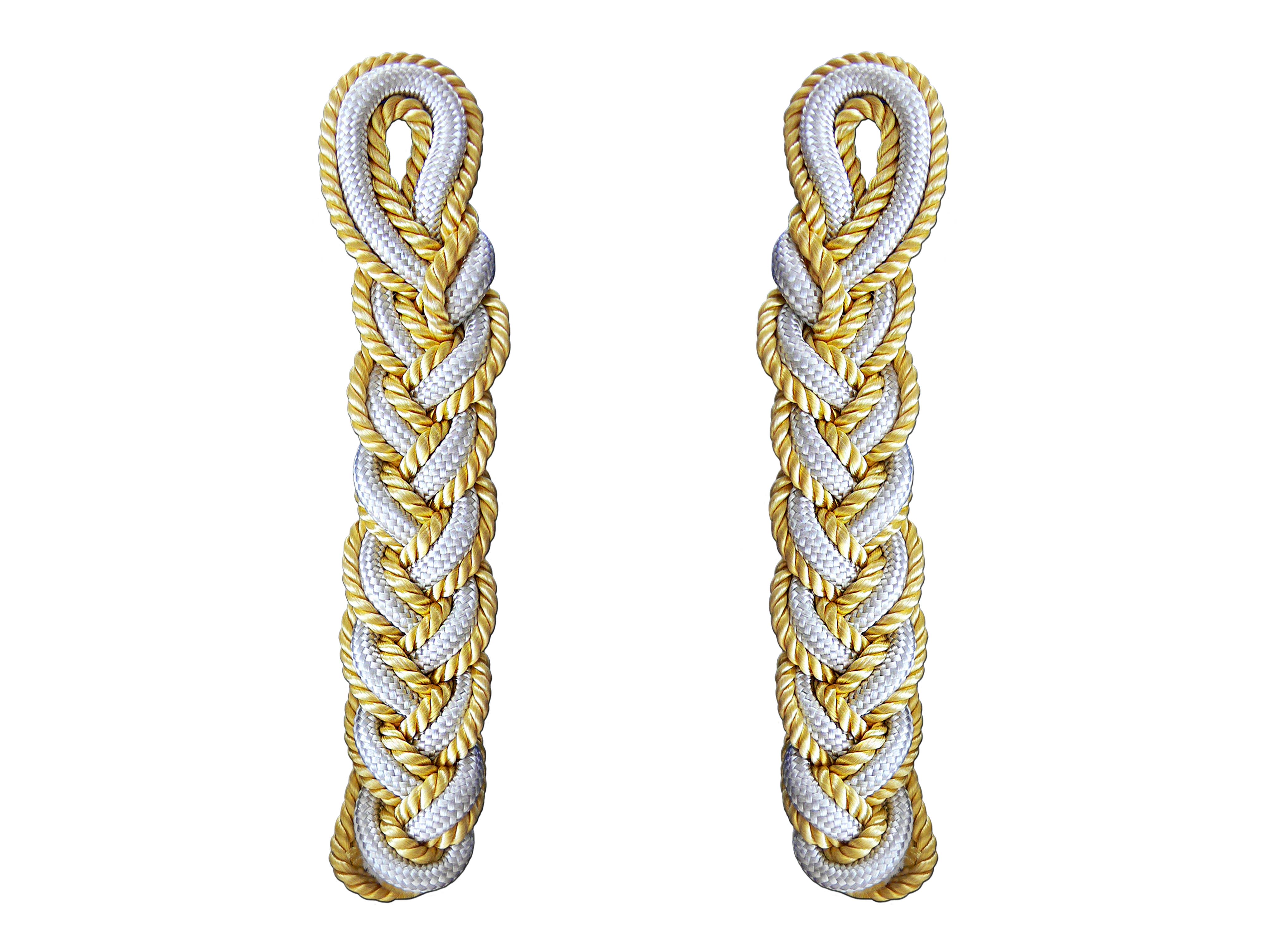Shoulder patch white and gold-colored Shoulder patch white and gold-colored