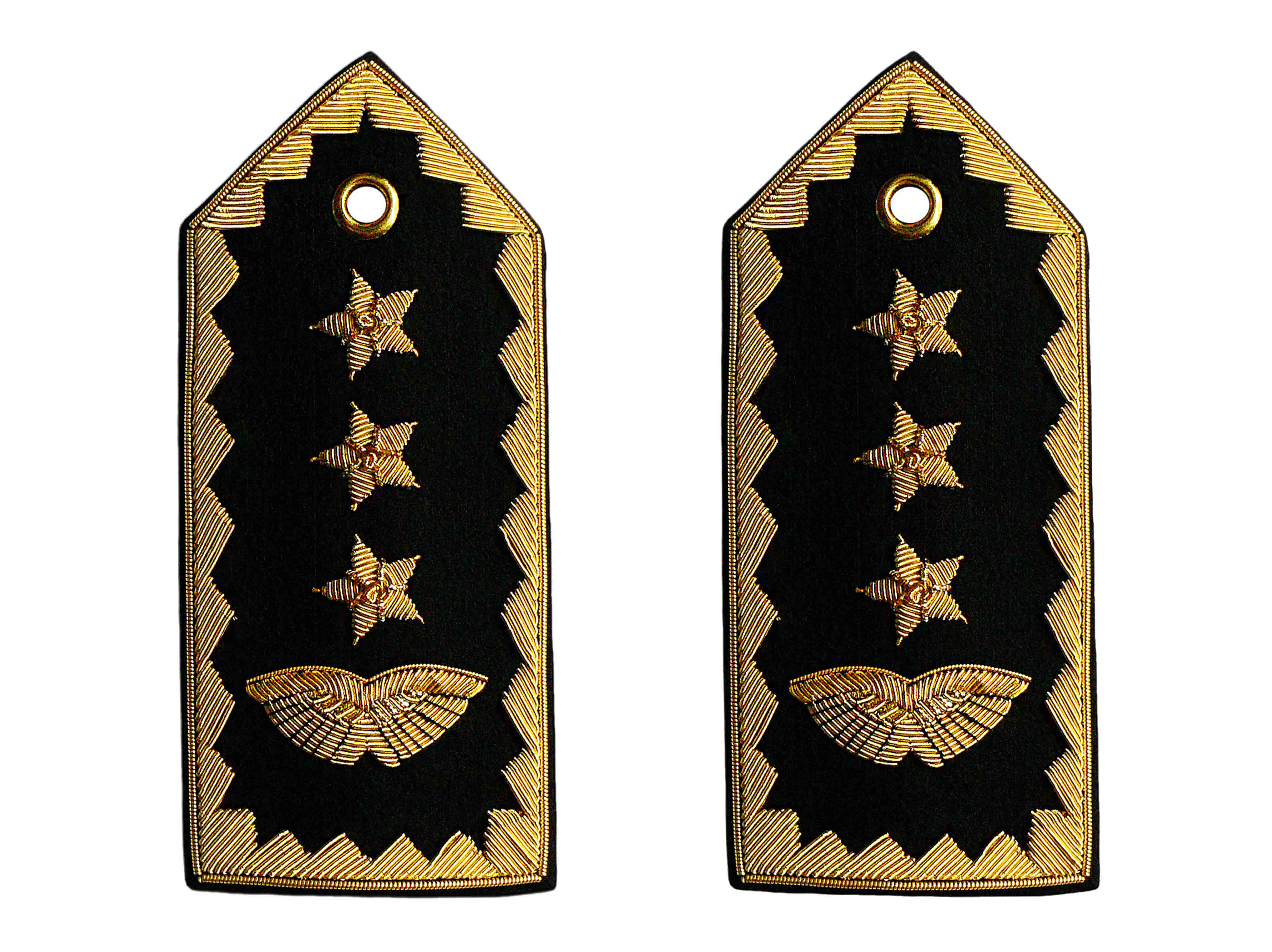 Shoulder pieces Colombia Swinging and three golden stars Shoulder pieces Colombia Swinging and three golden stars