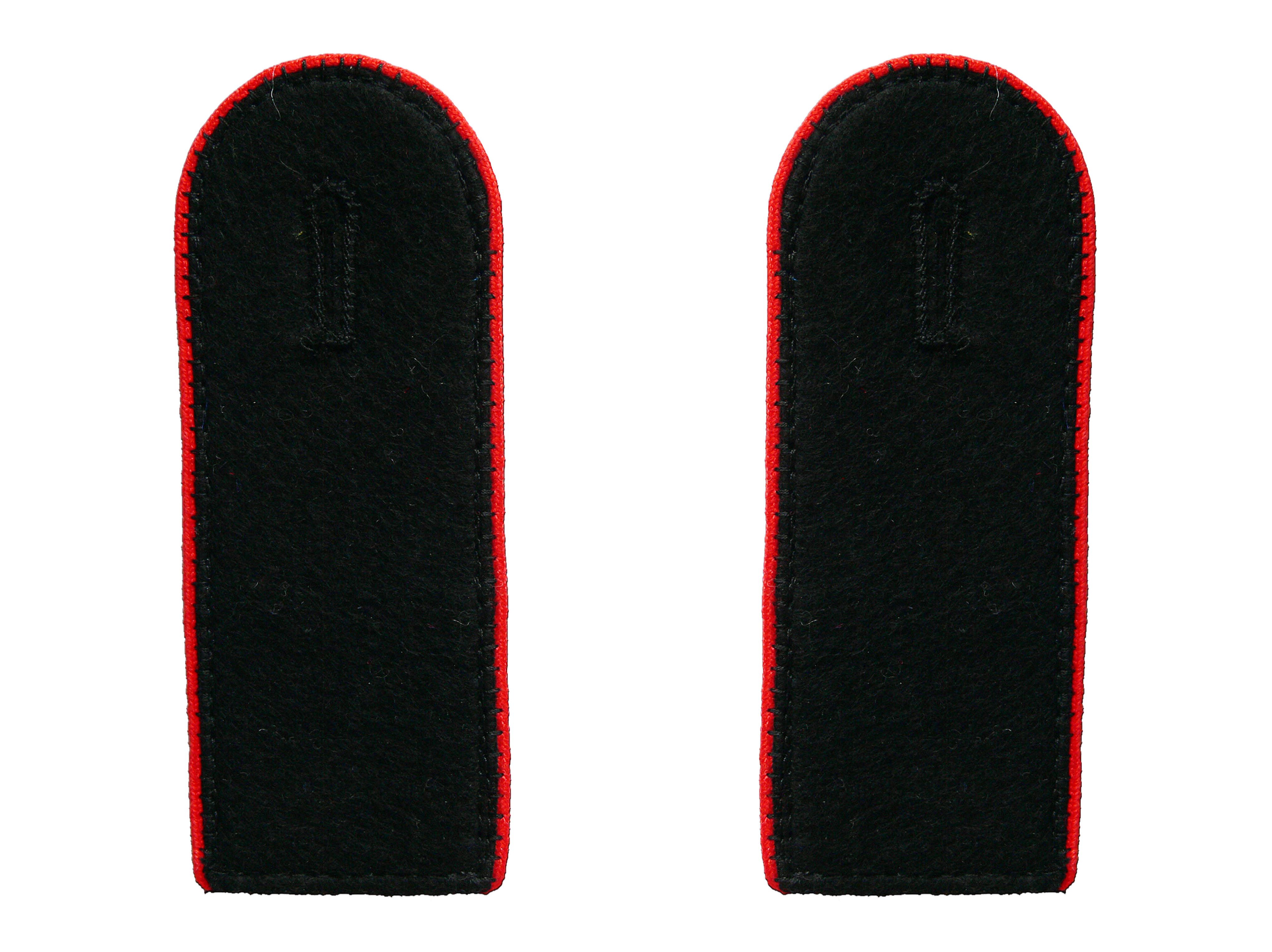 Shoulder pieces border high red, on black felt 1-40-101-830-2210-0115 Shoulder pieces border high red, on black felt 1-40-101-830-2210-0115