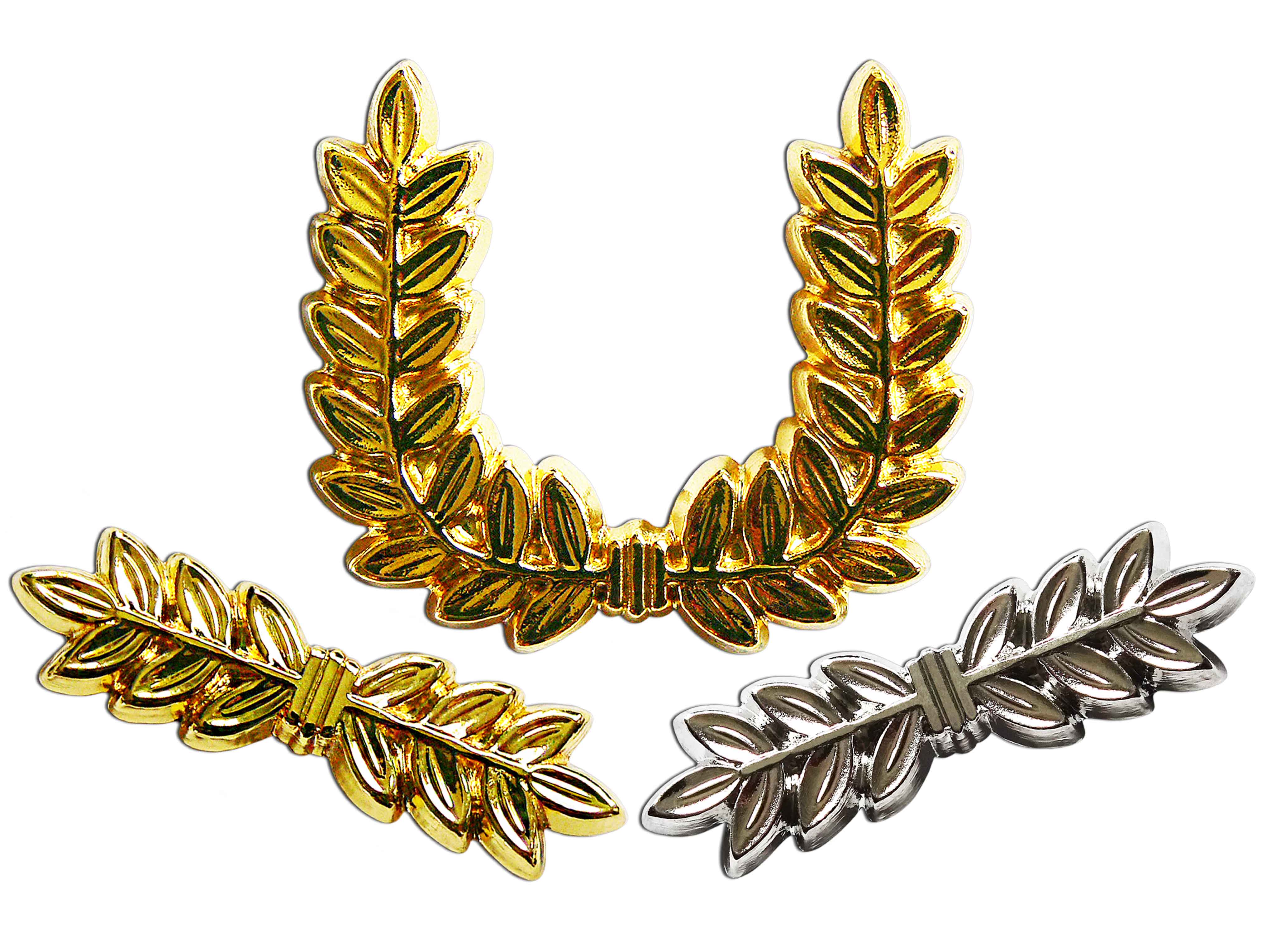 Laurel leaves gold and silver-colored Laurel leaves gold and silver-colored