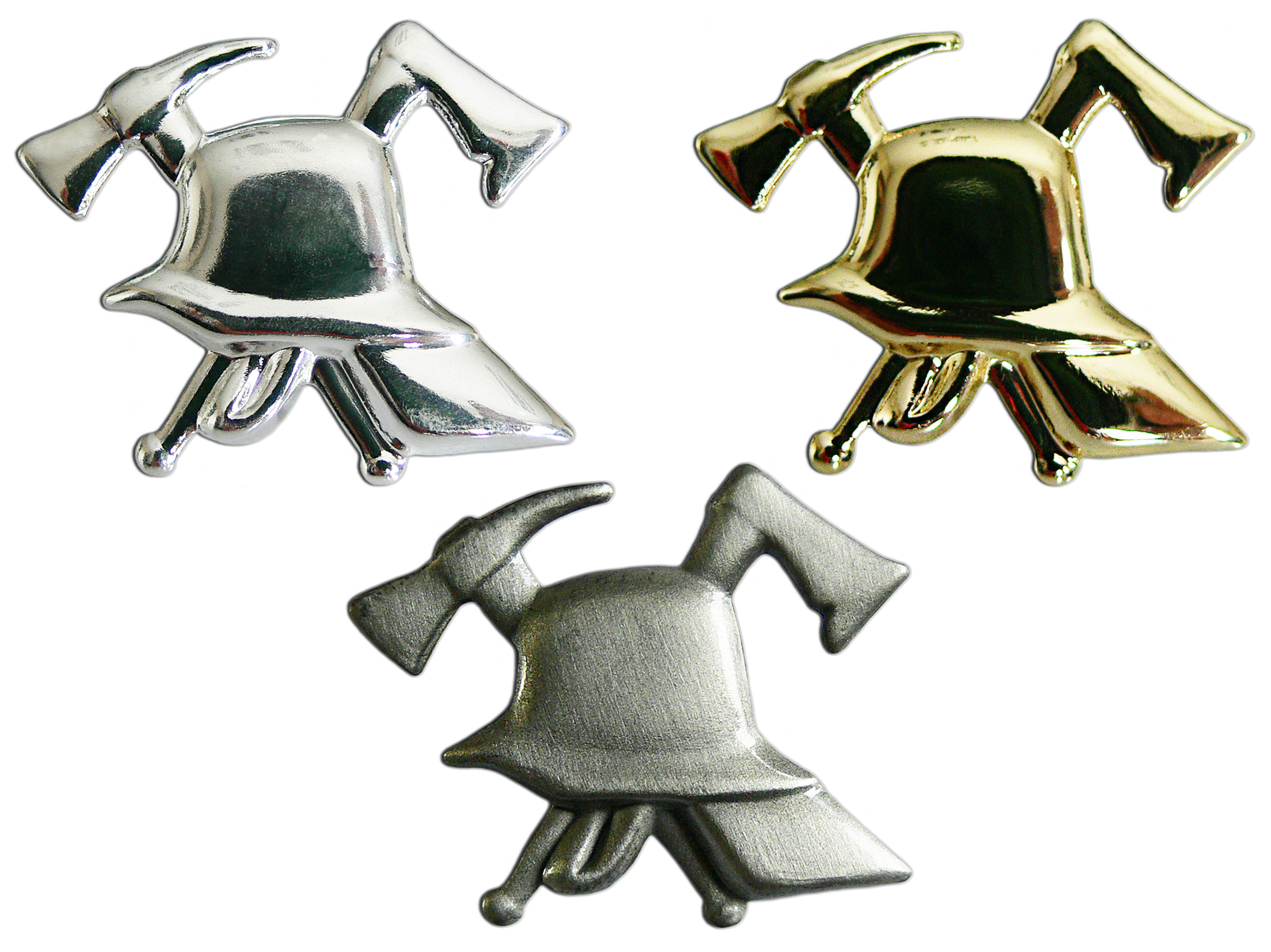 Cap badge Fire Department Helmet, Pick and Axe 1-15-008-915-9000 / 9200 / 9300 Cap badge Fire Department Helmet, Pick and Axe 1-15-008-915-9000 / 9200 / 9300